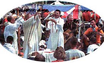 A Guitar Mass at WYD 2002